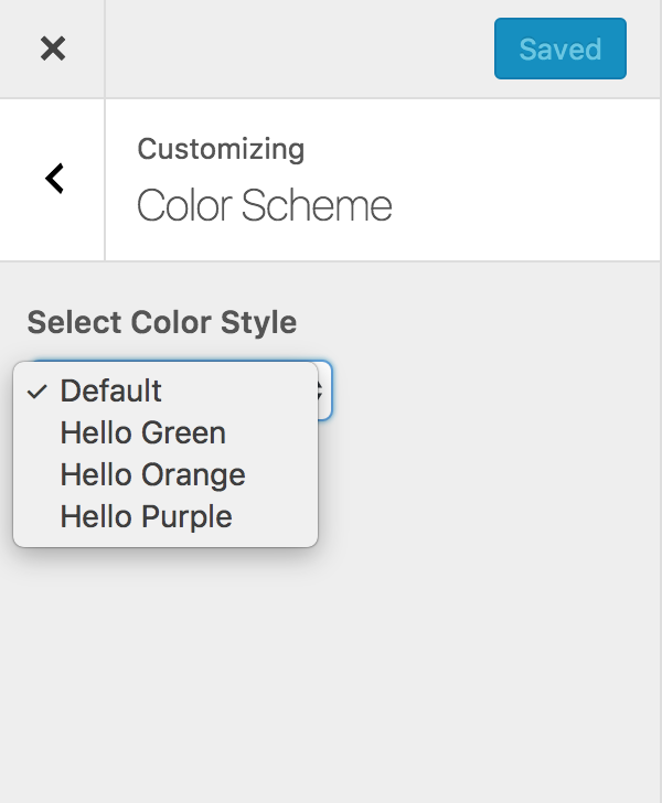 How to change color scheme
