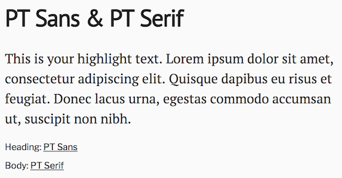 PT Sans & PT Serif