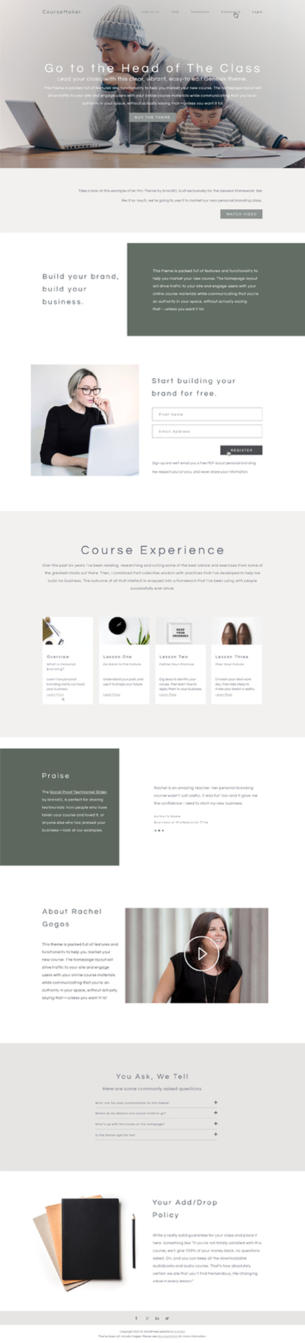 Course Maker Pro WordPress Theme LearnDash and Lifter LMS