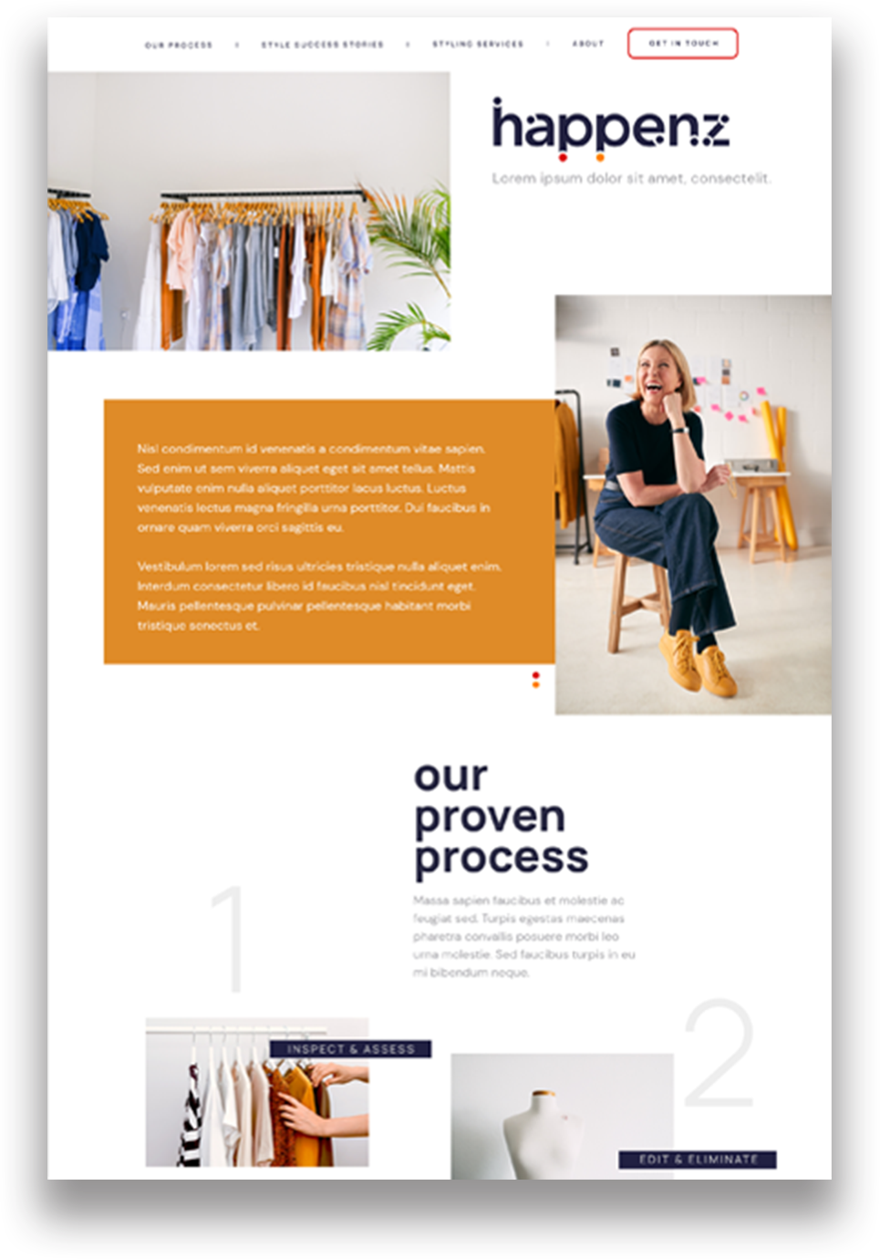 Small business one page WordPress website